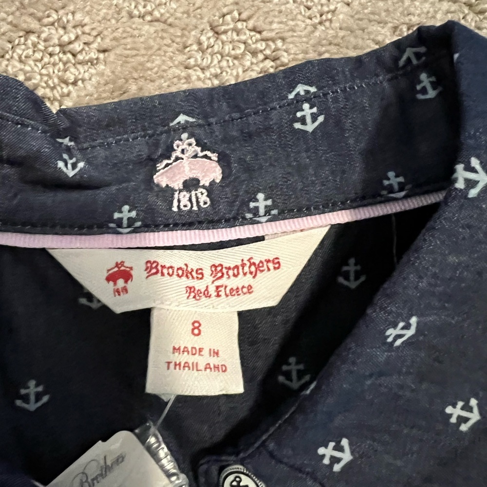 $10 Sale! NWT! Brooks Brothers Anchor Shirtdress - Picture 3 of 6
